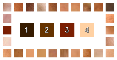 skin color on white